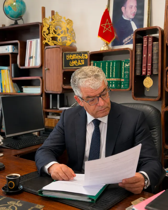 Maître Rachid Jai Mansouri dans son cabinet à Fès